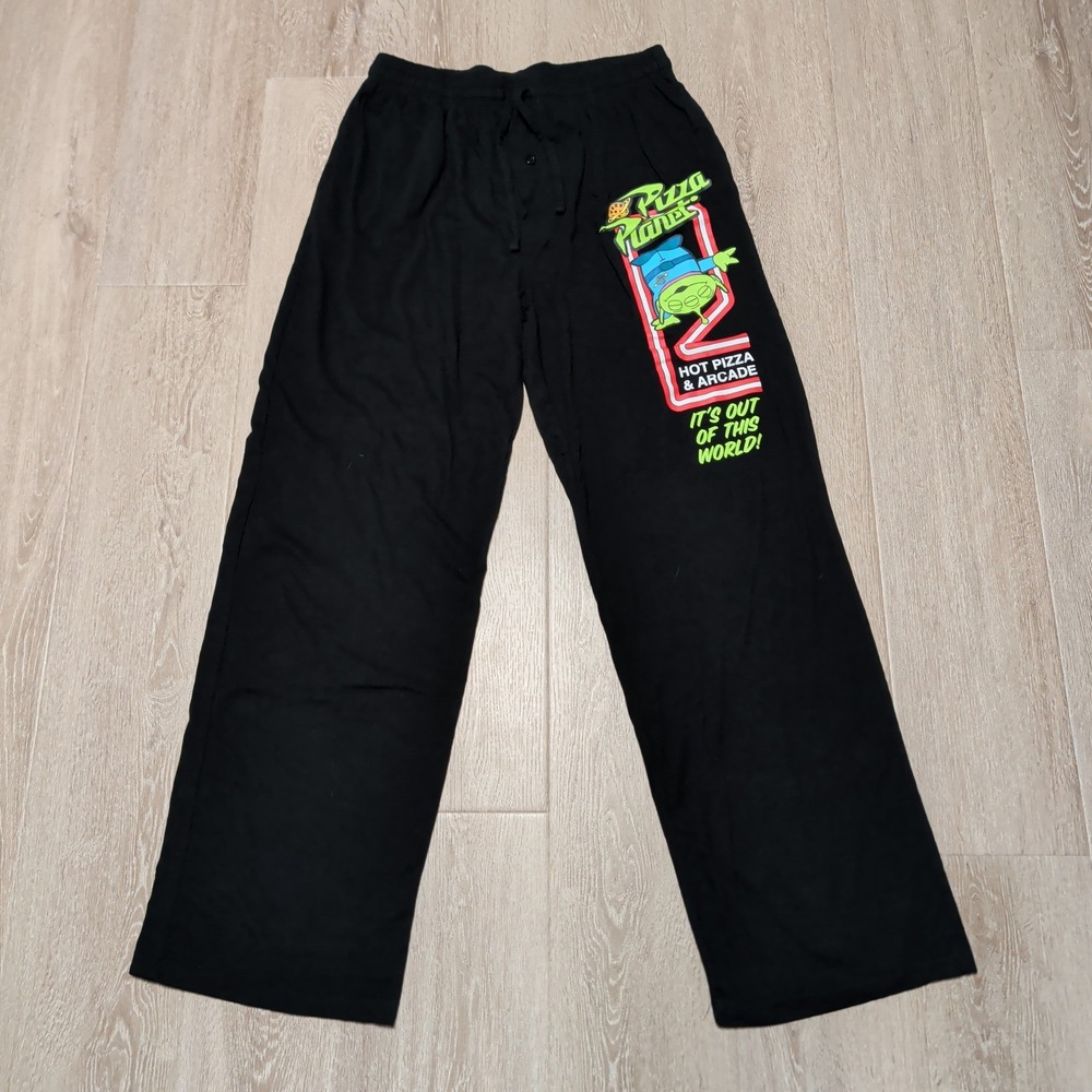 Disney Pixar Pizza Planet Pajama Pants Mens XL Excellent Toy Story Alien 30x32‎